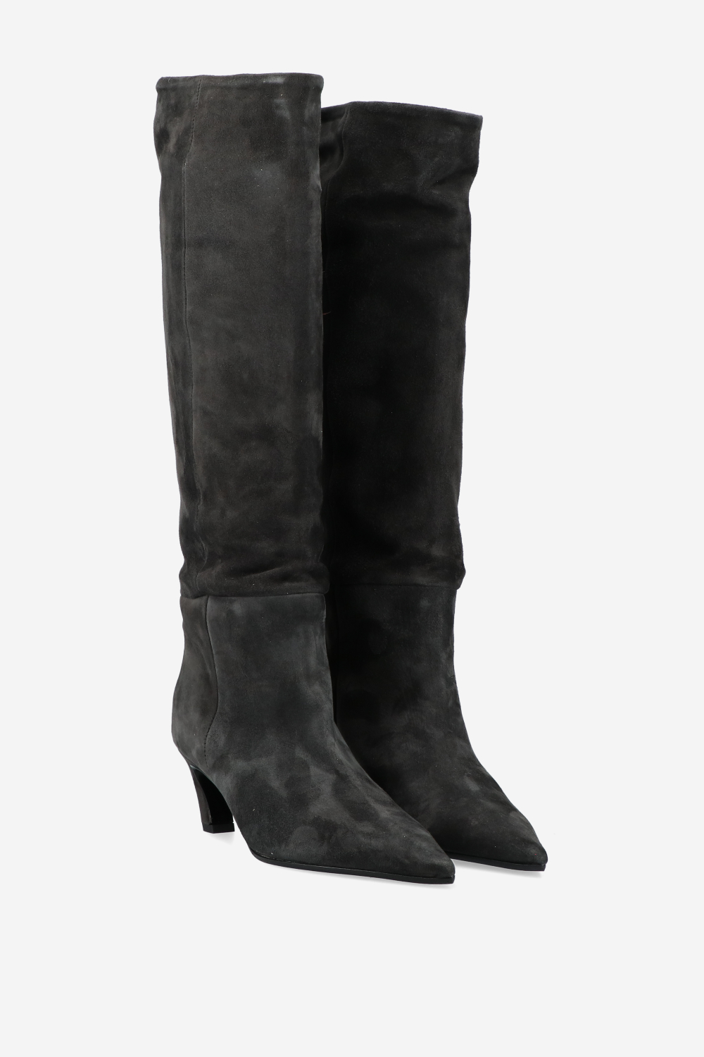 Slouchy suede high boots