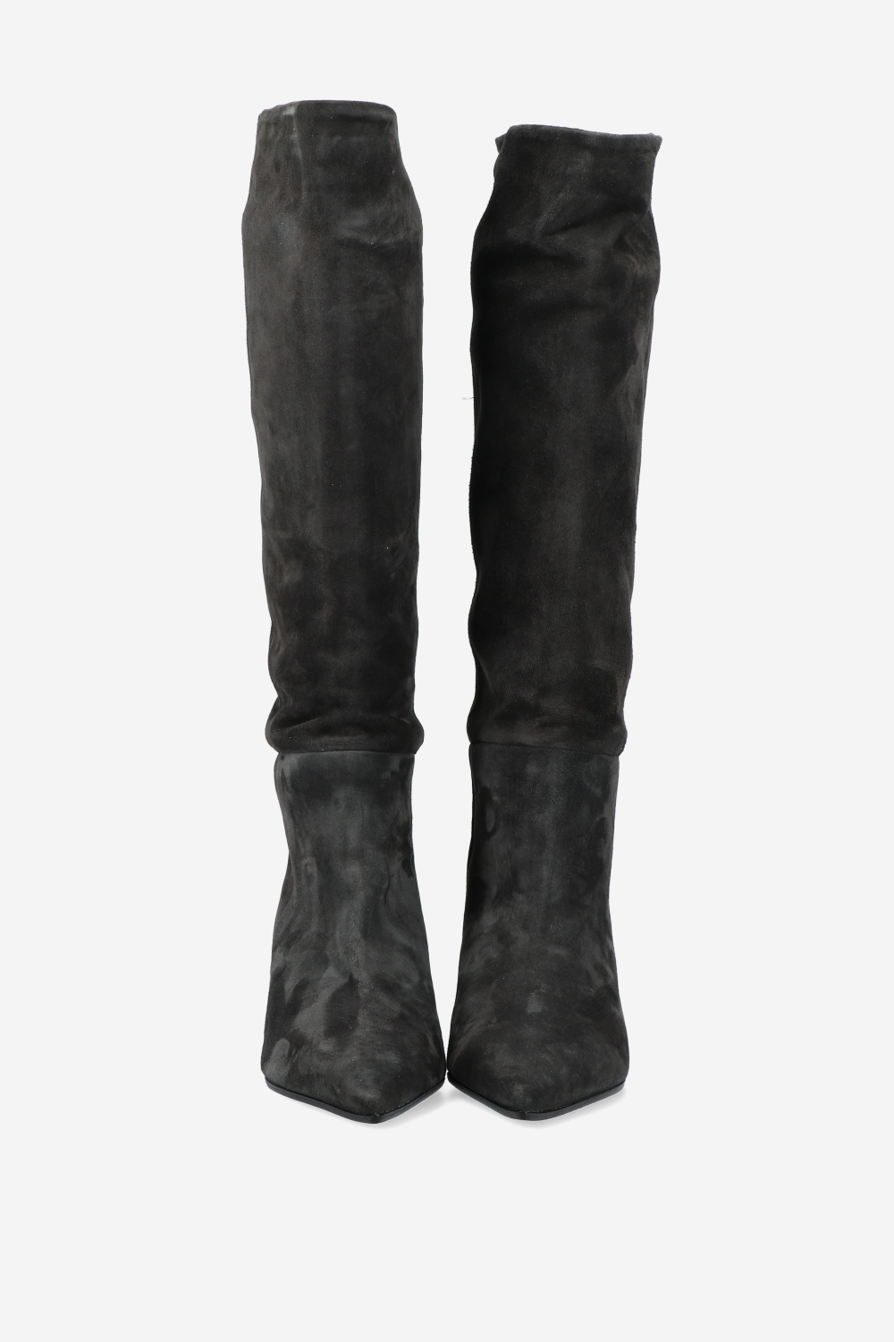 Slouchy suede high boots