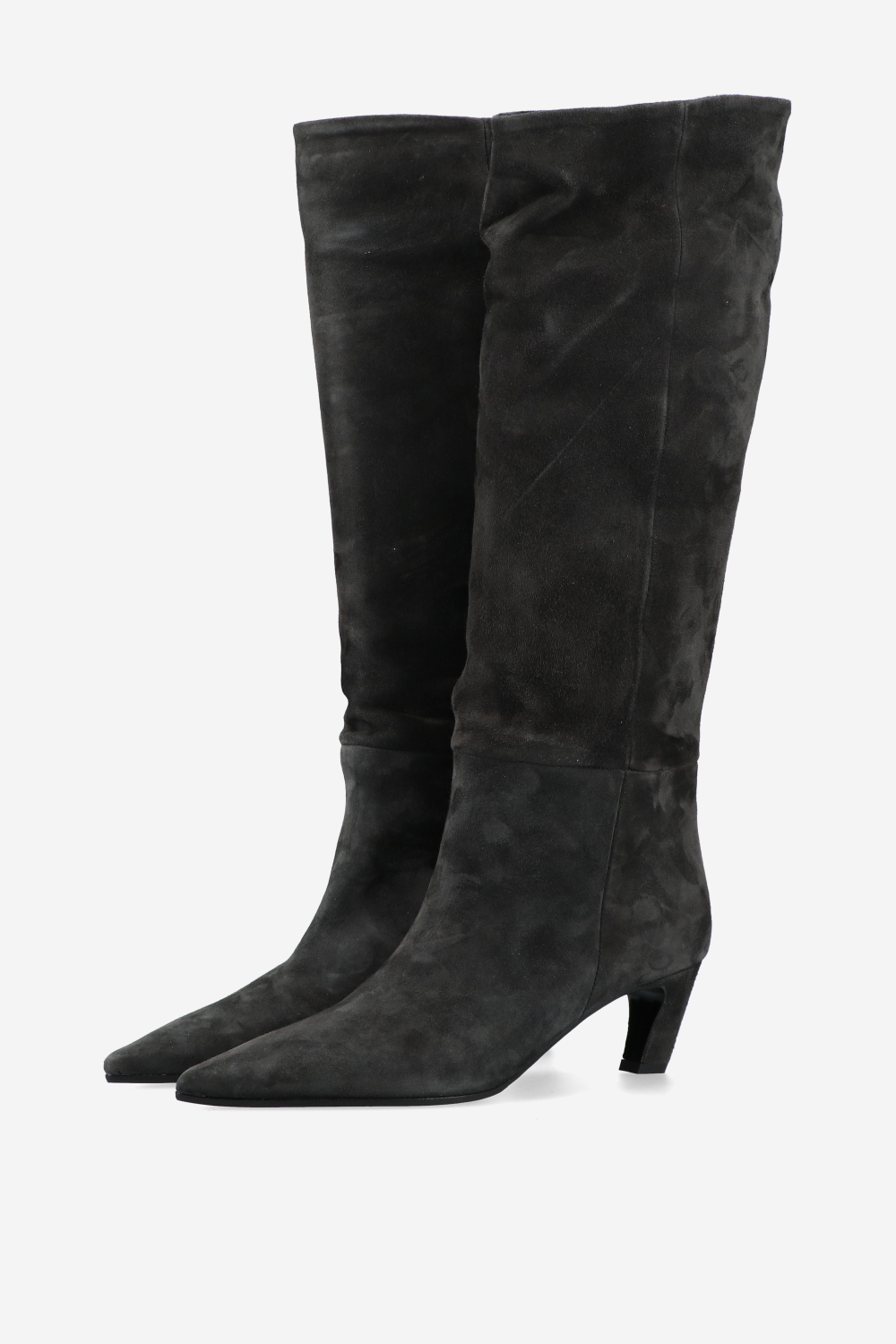 Slouchy suede high boots