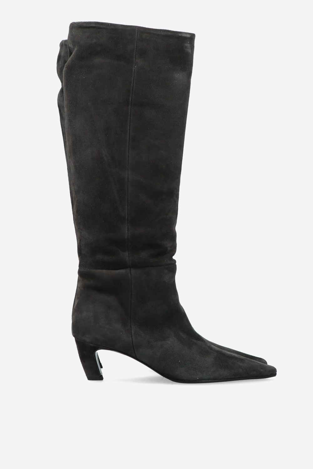 Slouchy suede high boots