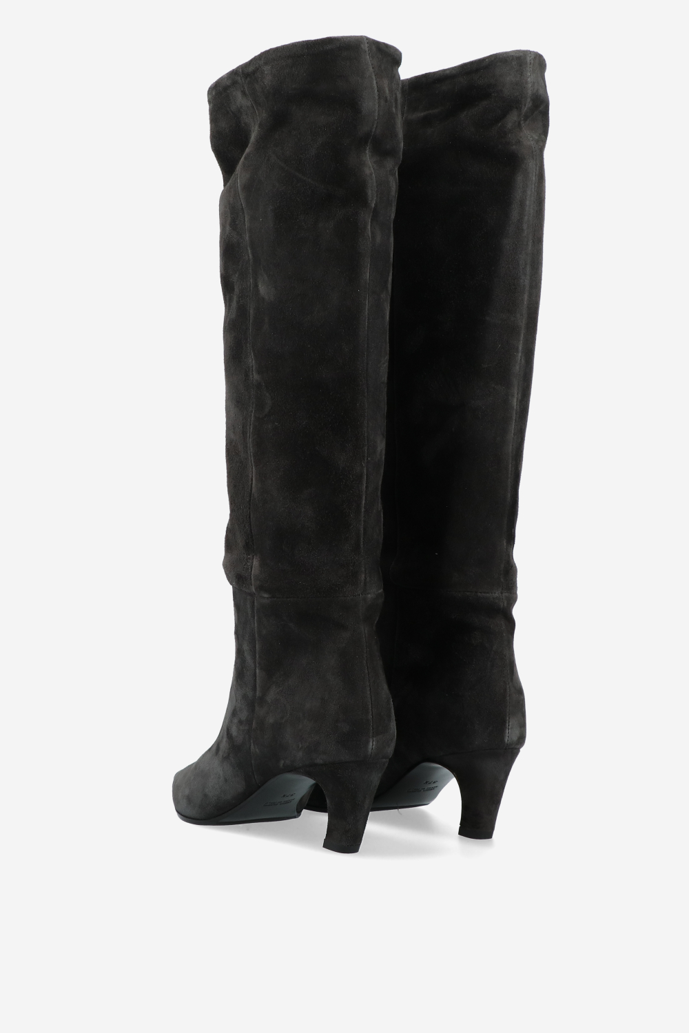 Slouchy suede high boots