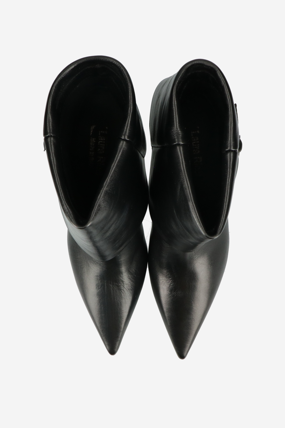 Leather fold-over ankle boots