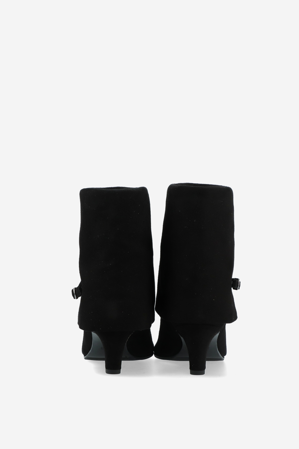 Suede fold-over ankle boots