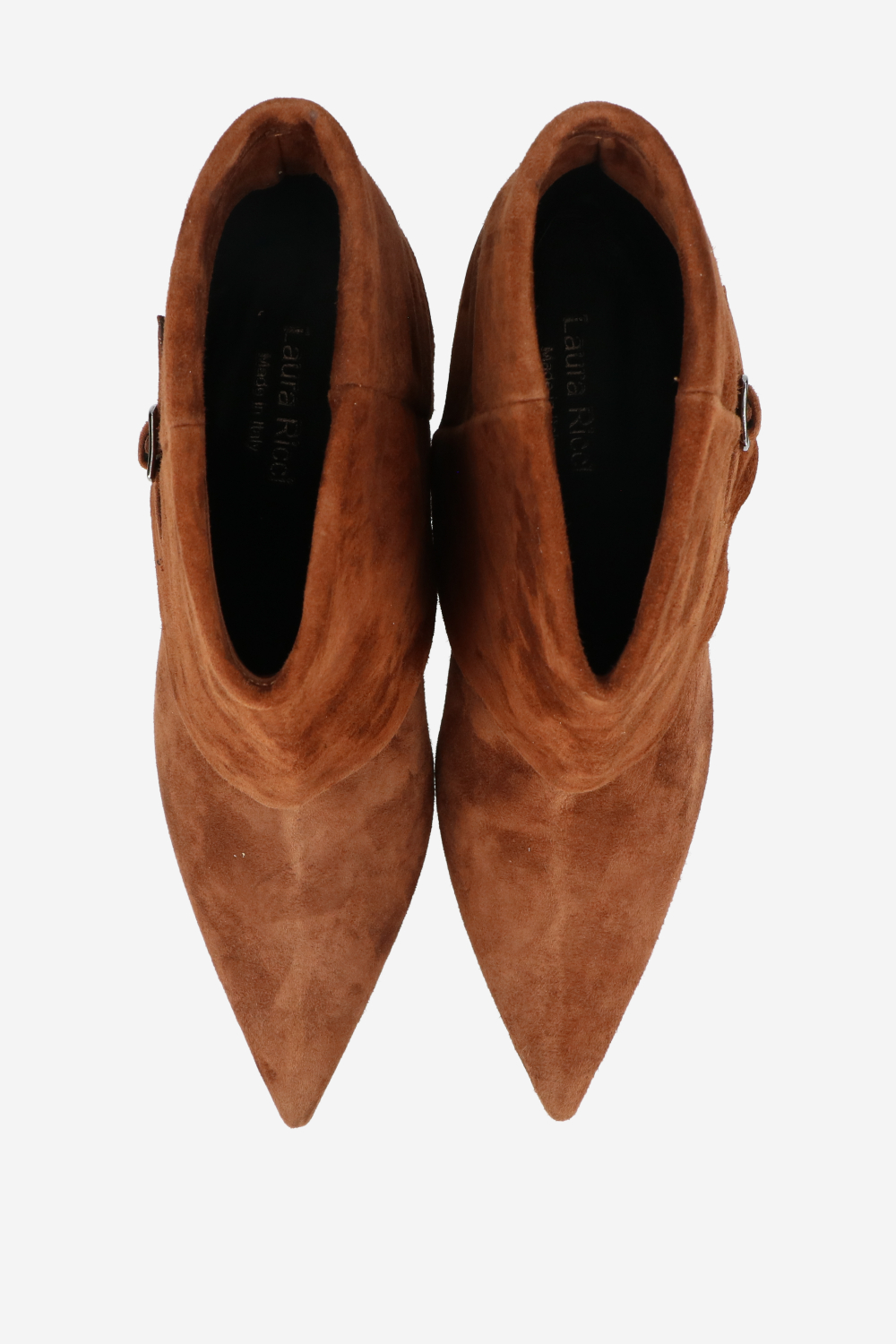 Suede fold-over ankle boots