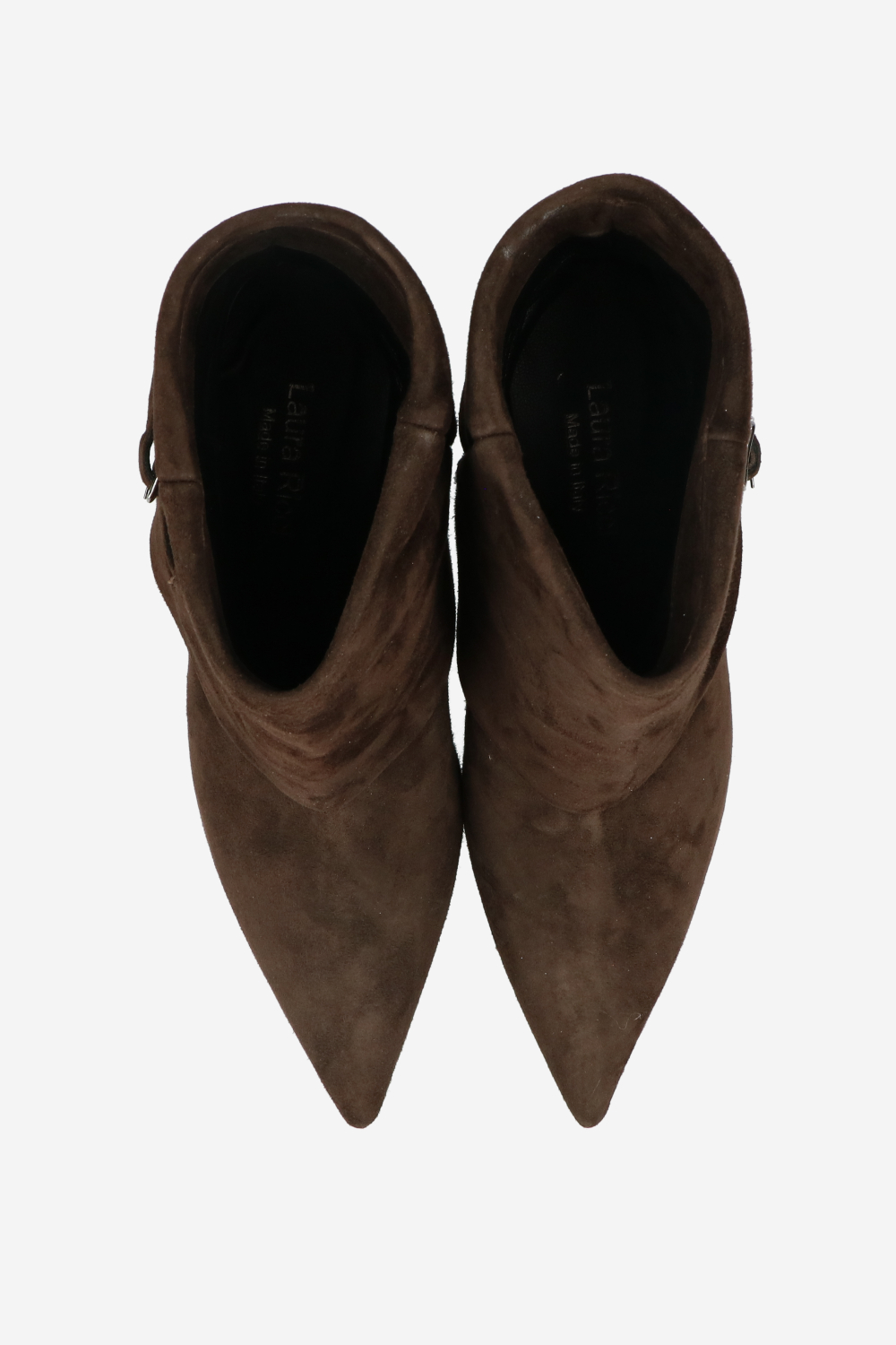 Suede fold-over ankle boots