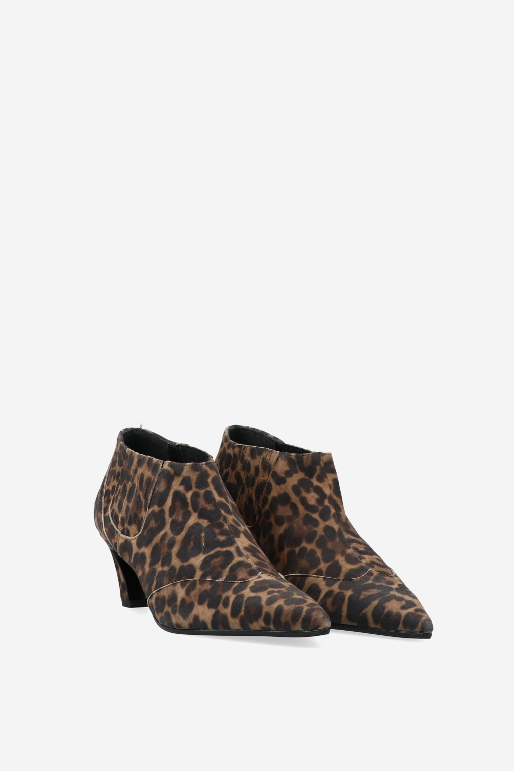 Printed suede ankle boots