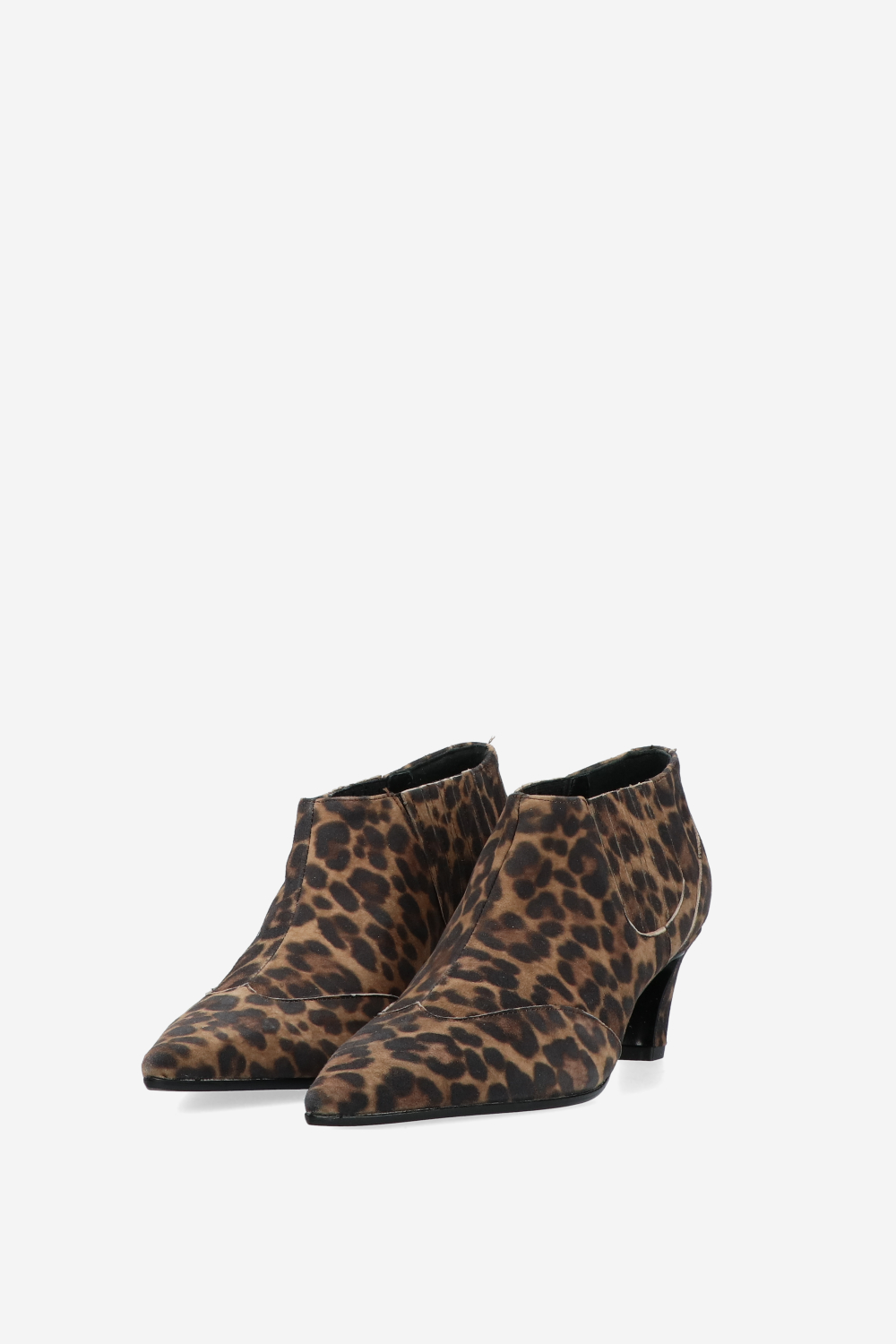Printed suede ankle boots