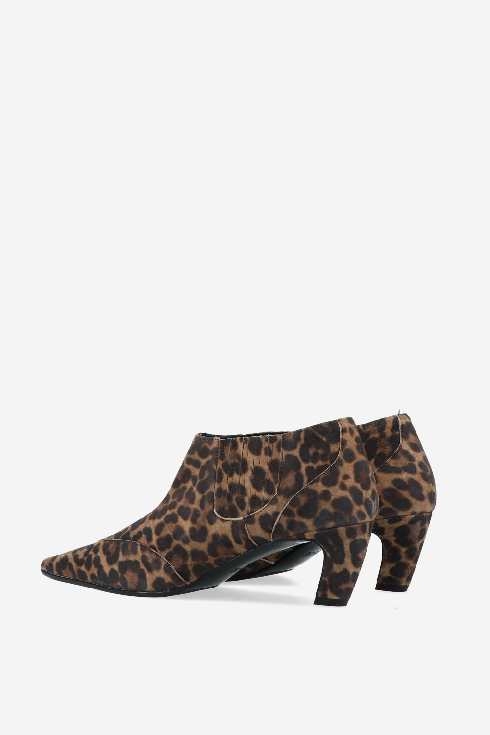 Printed suede ankle boots