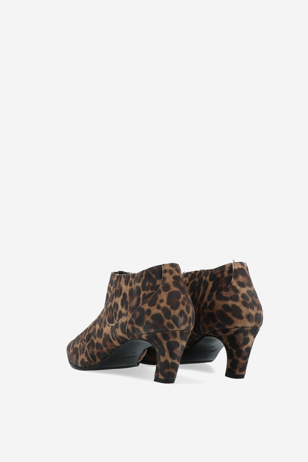Printed suede ankle boots