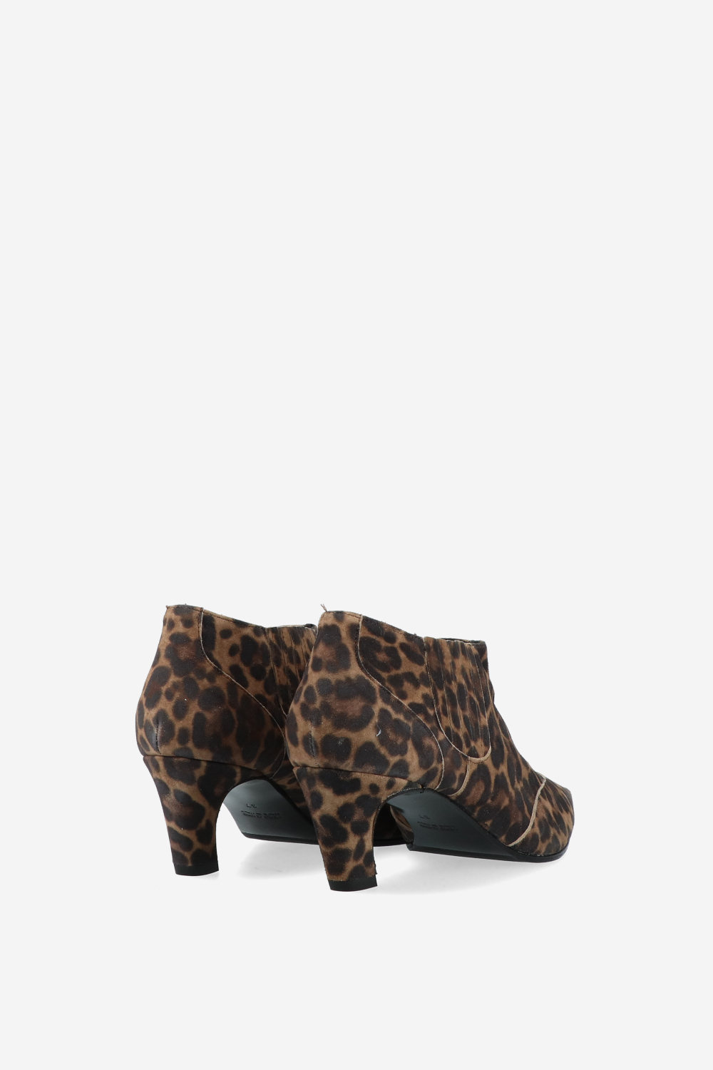 Printed suede ankle boots