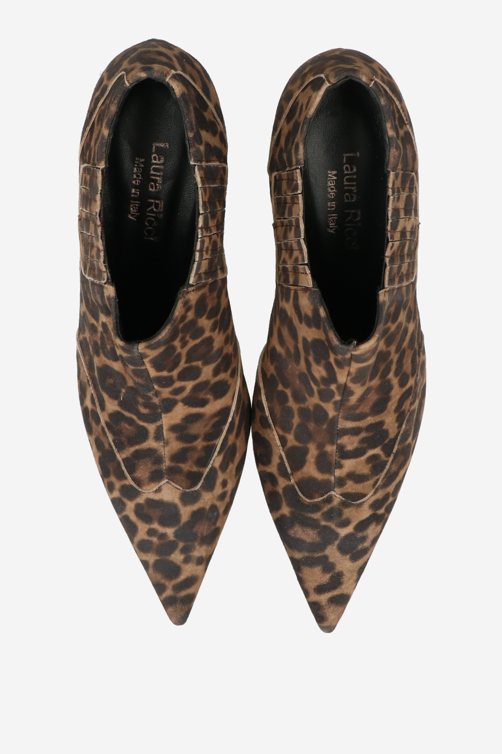 Printed suede ankle boots