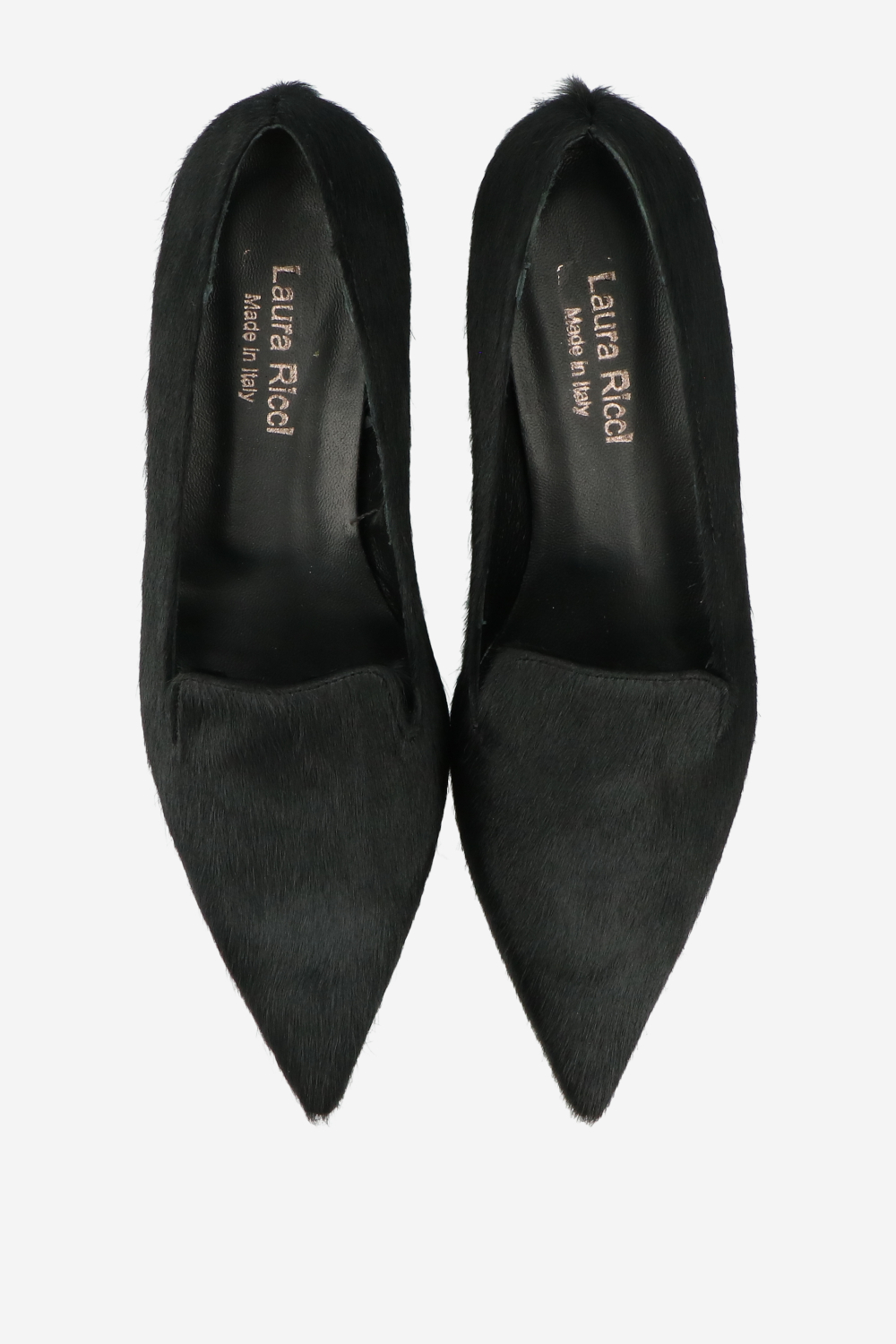 Pointed-toe pony hair pumps