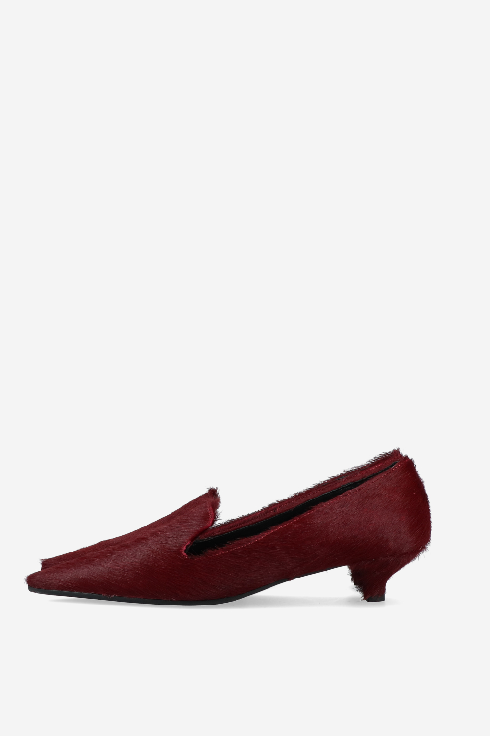 Pointed-toe pony hair pumps