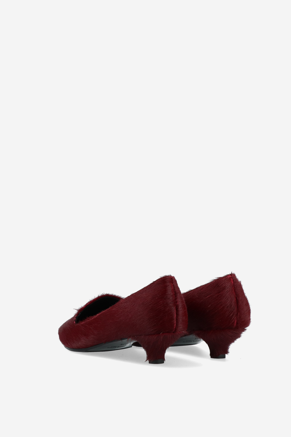Pointed-toe pony hair pumps