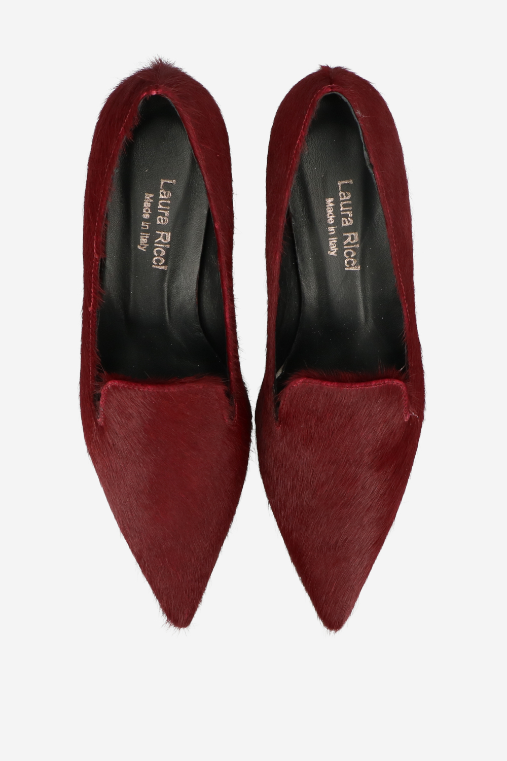 Pointed-toe pony hair pumps