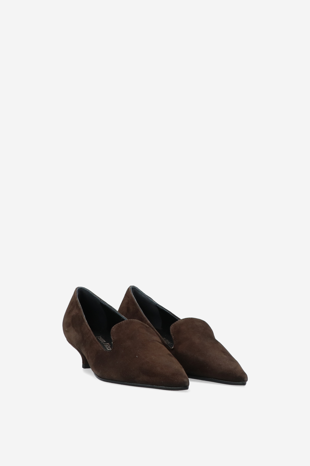 Pointed-toe suede pumps