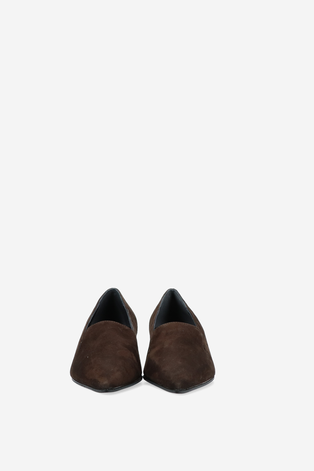 Pointed-toe suede pumps
