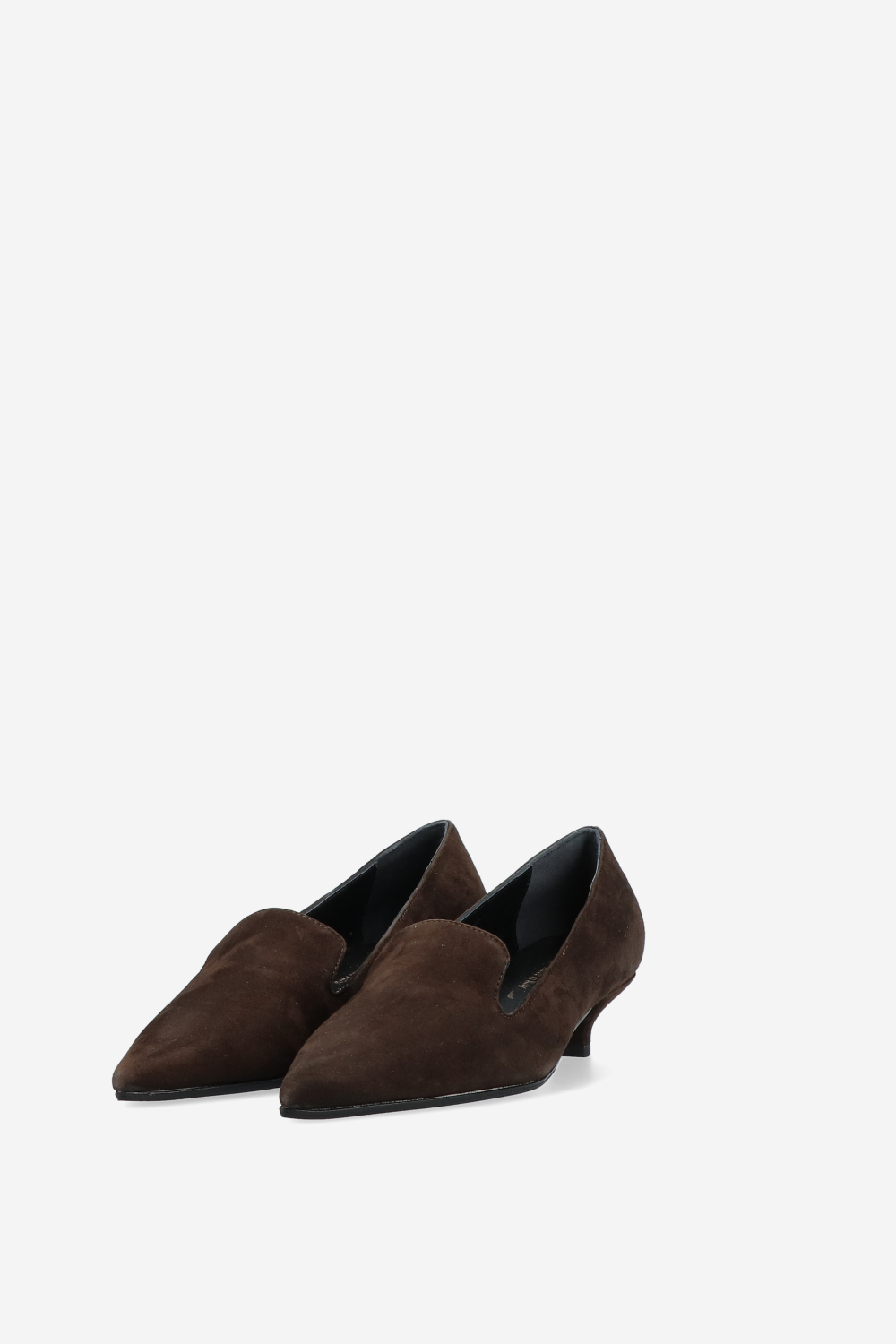 Pointed-toe suede pumps
