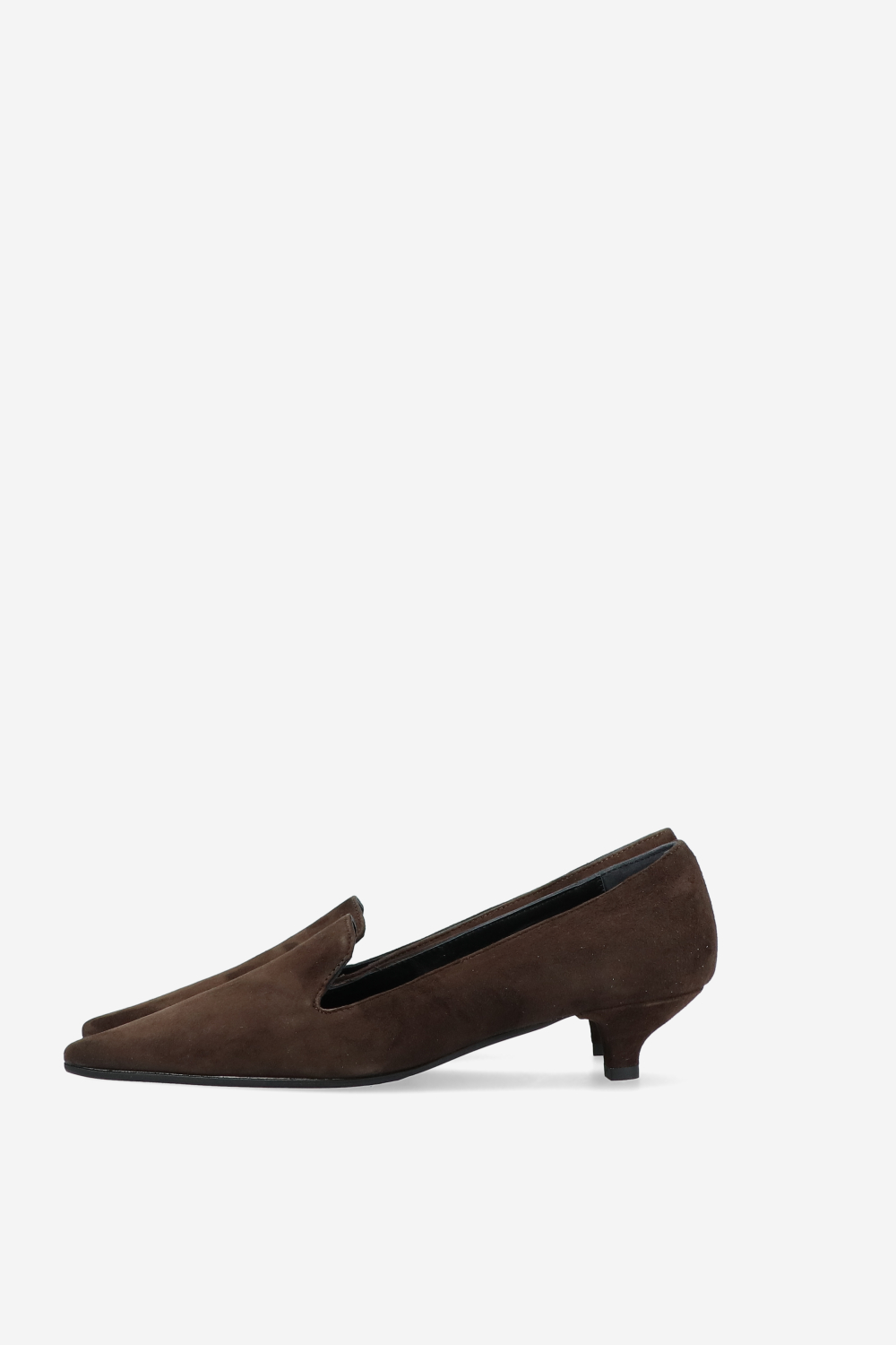 Pointed-toe suede pumps