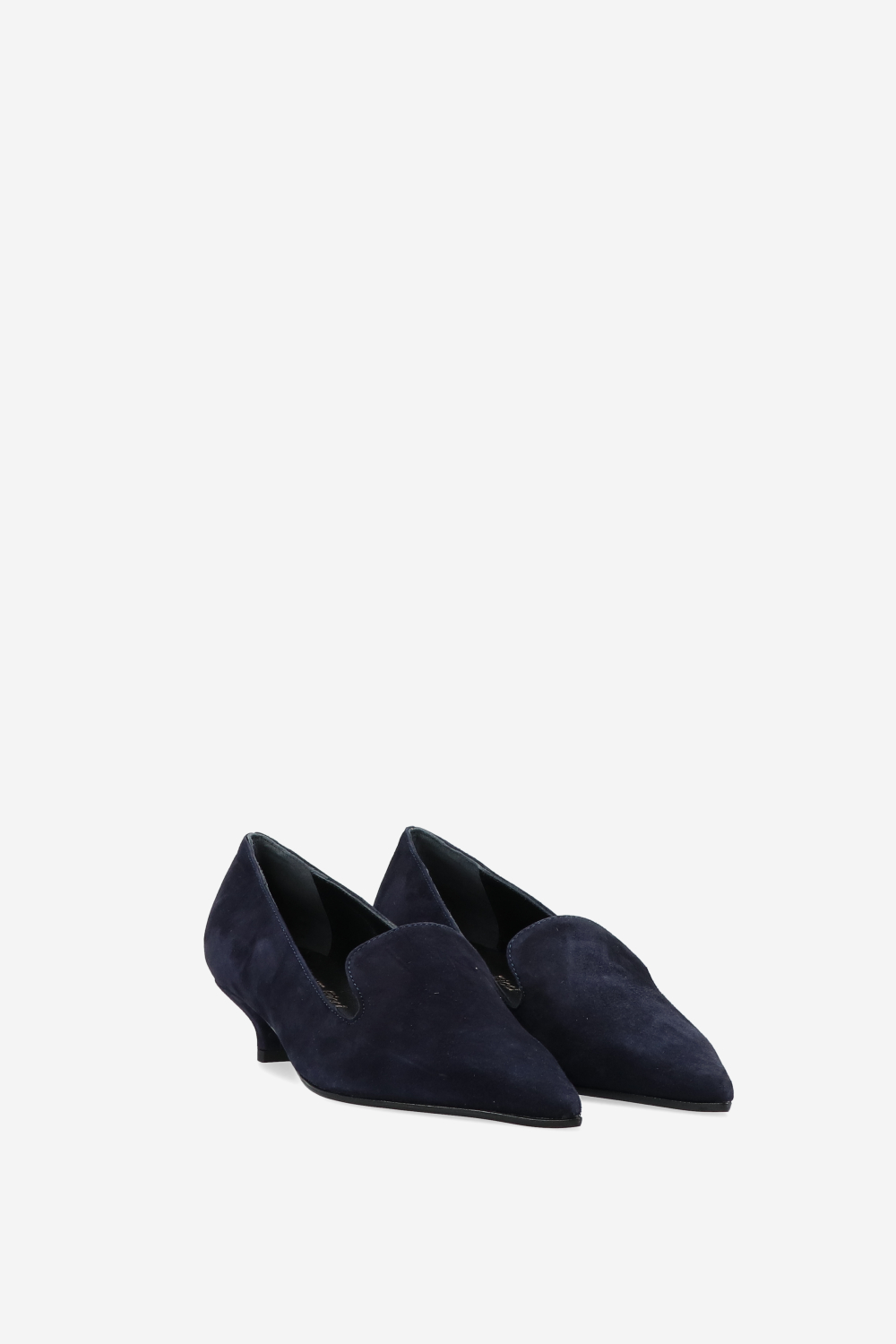 Pointed-toe suede pumps