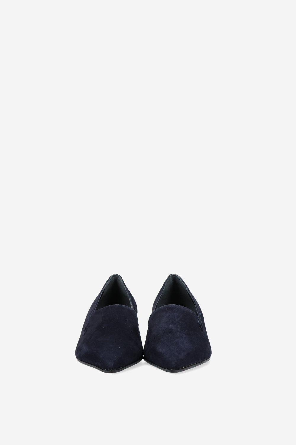 Pointed-toe suede pumps