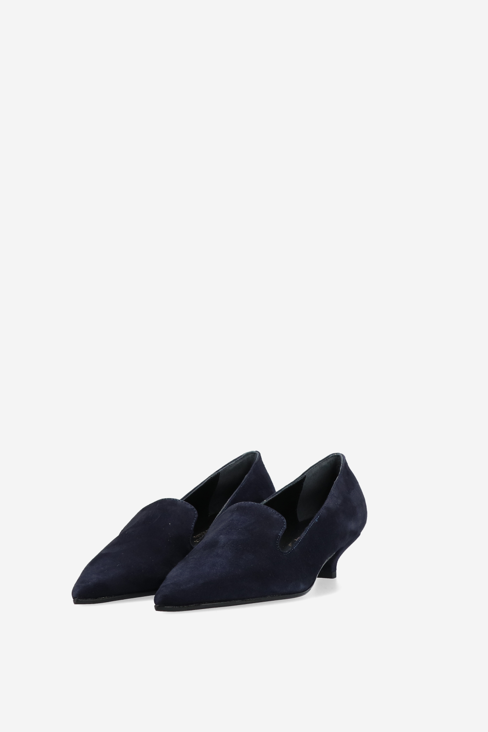Pointed-toe suede pumps