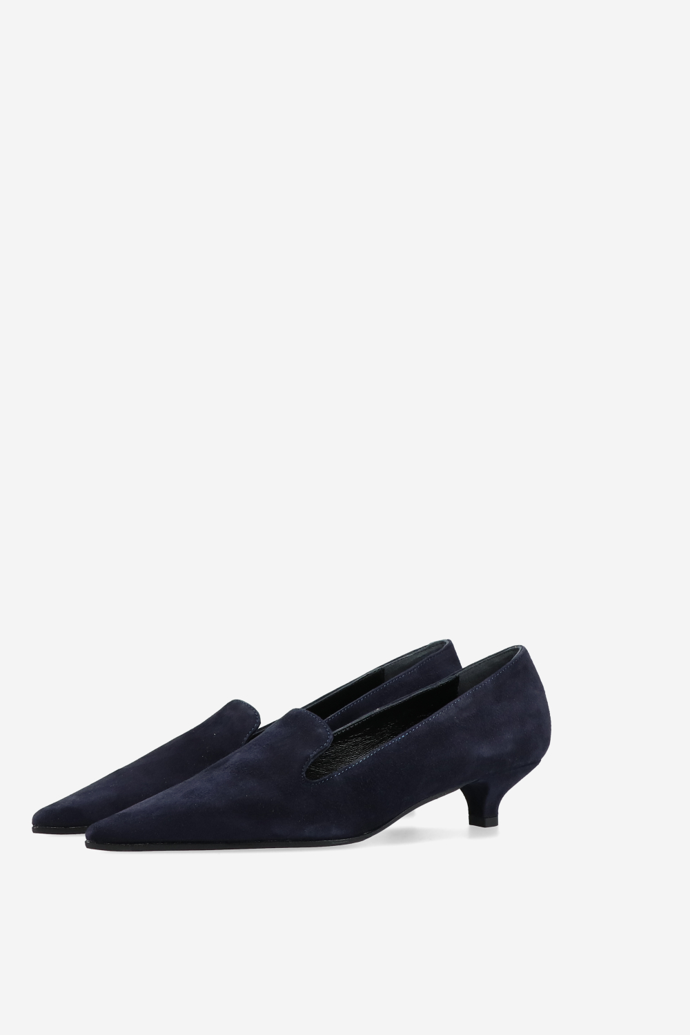 Pointed-toe suede pumps
