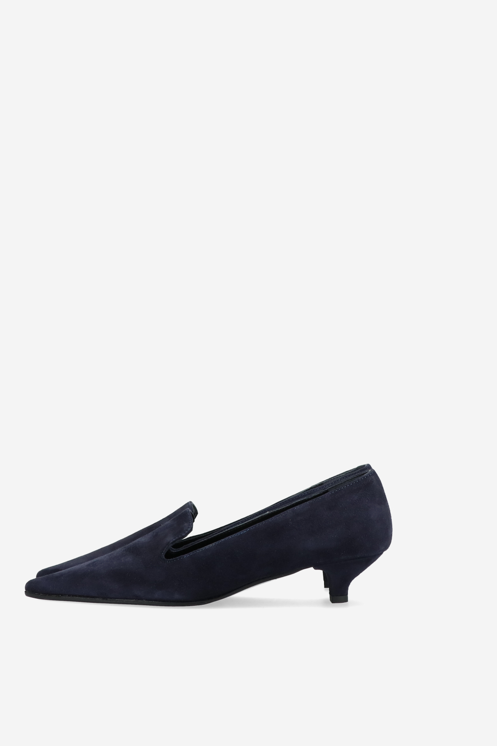 Pointed-toe suede pumps