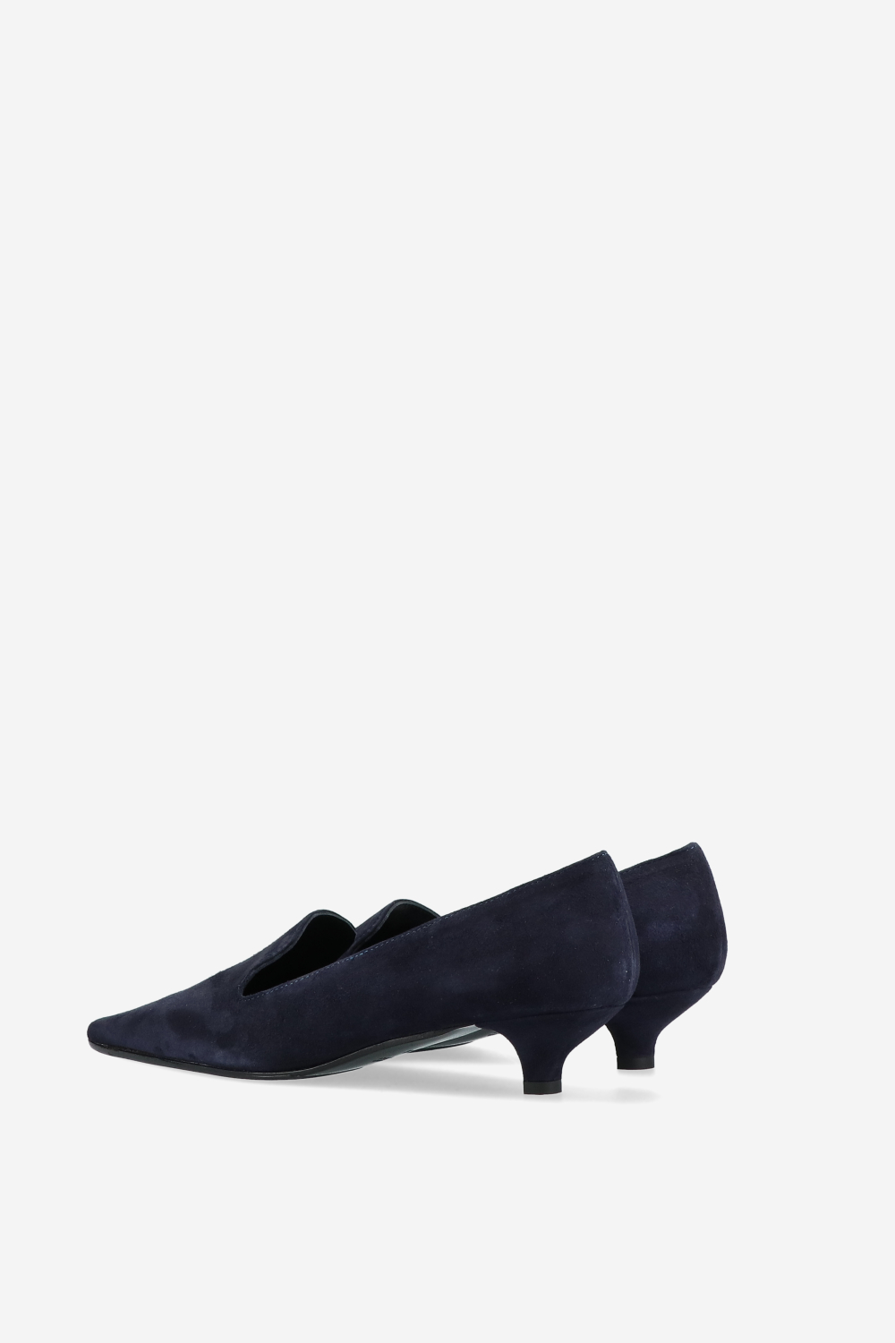 Pointed-toe suede pumps
