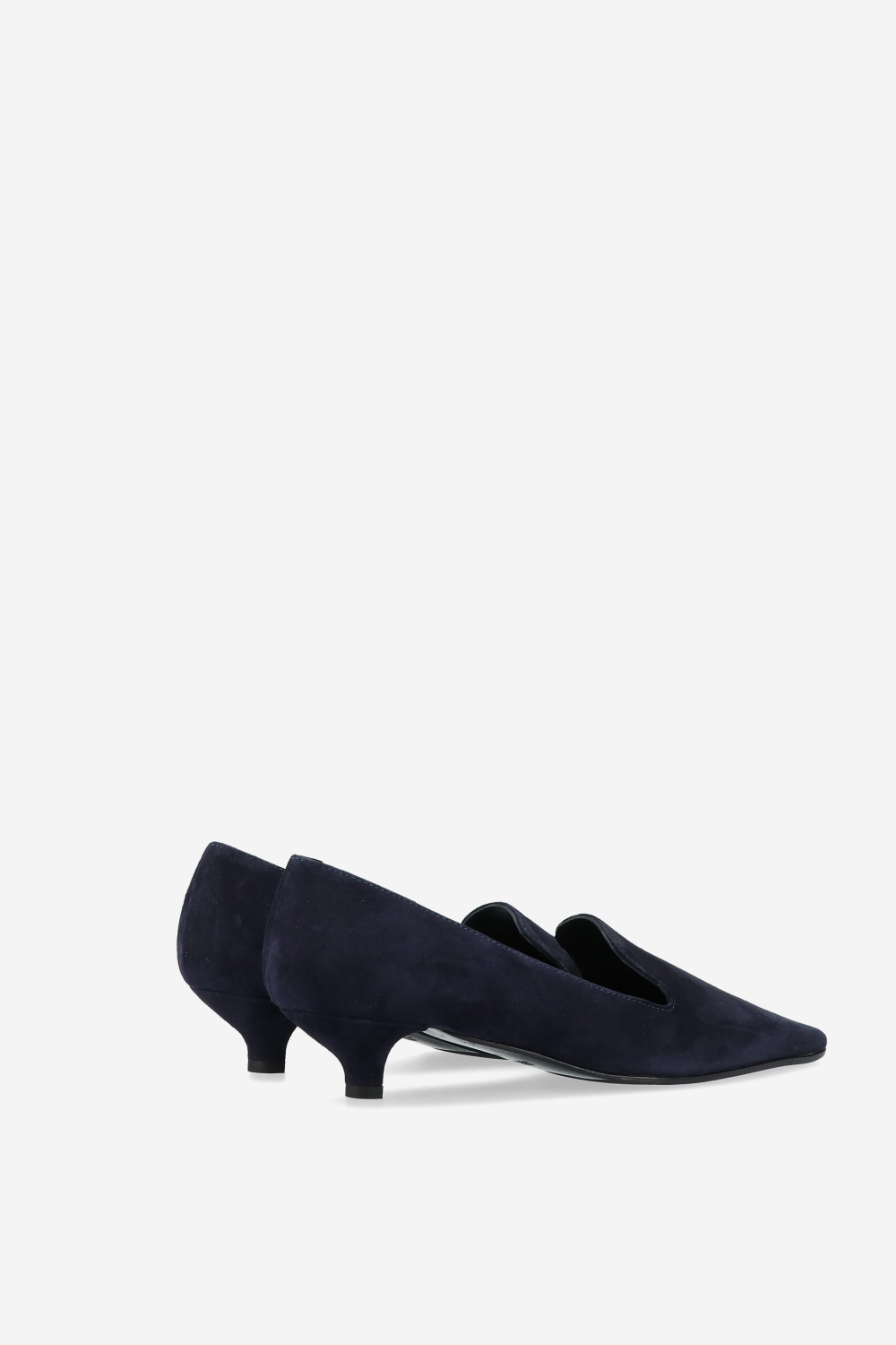 Pointed-toe suede pumps