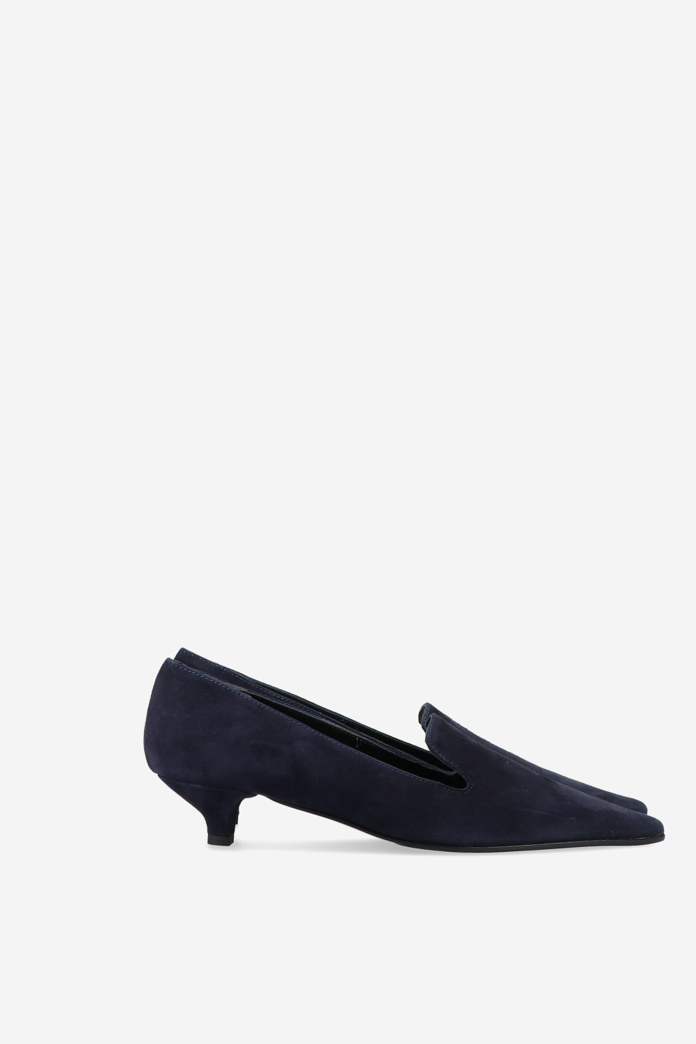 Pointed-toe suede pumps