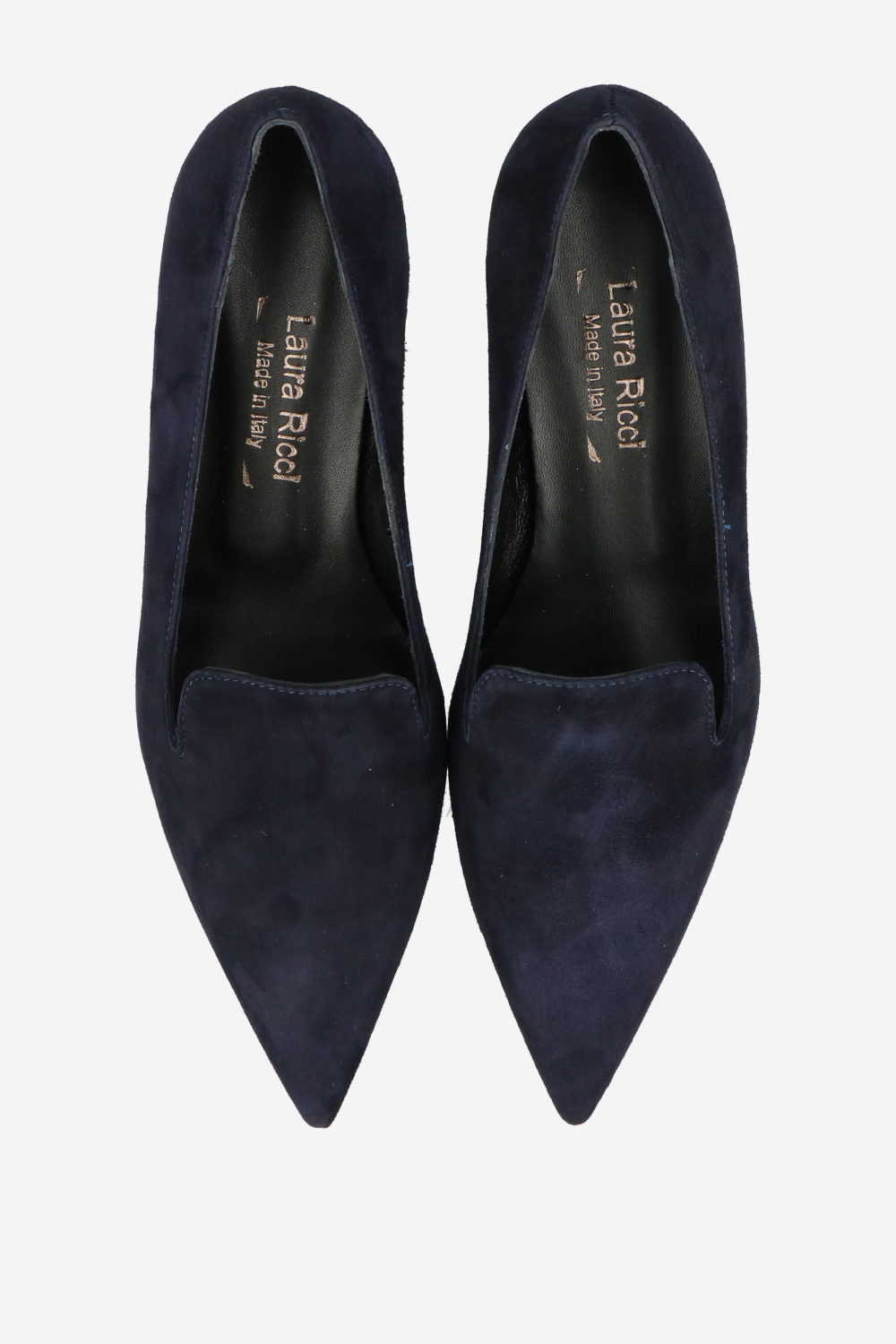 Pointed-toe suede pumps