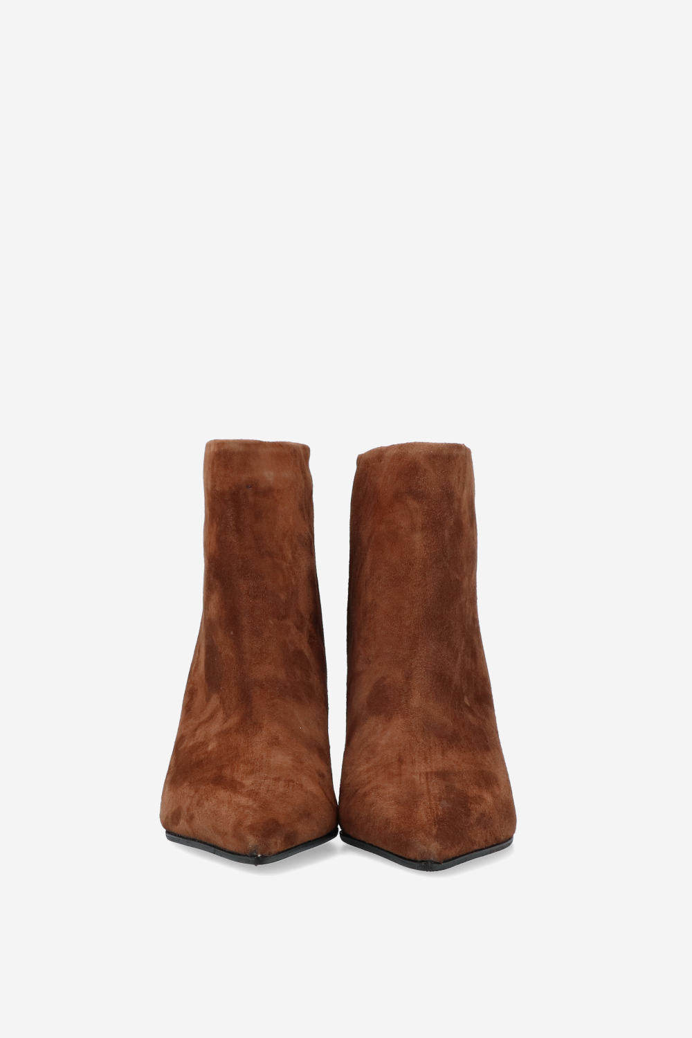 Pointed-toe suede ankle boots