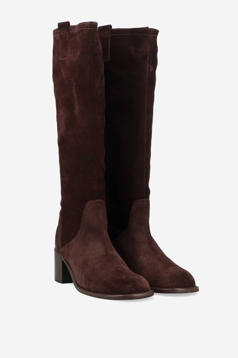 Slouchy suede high boots