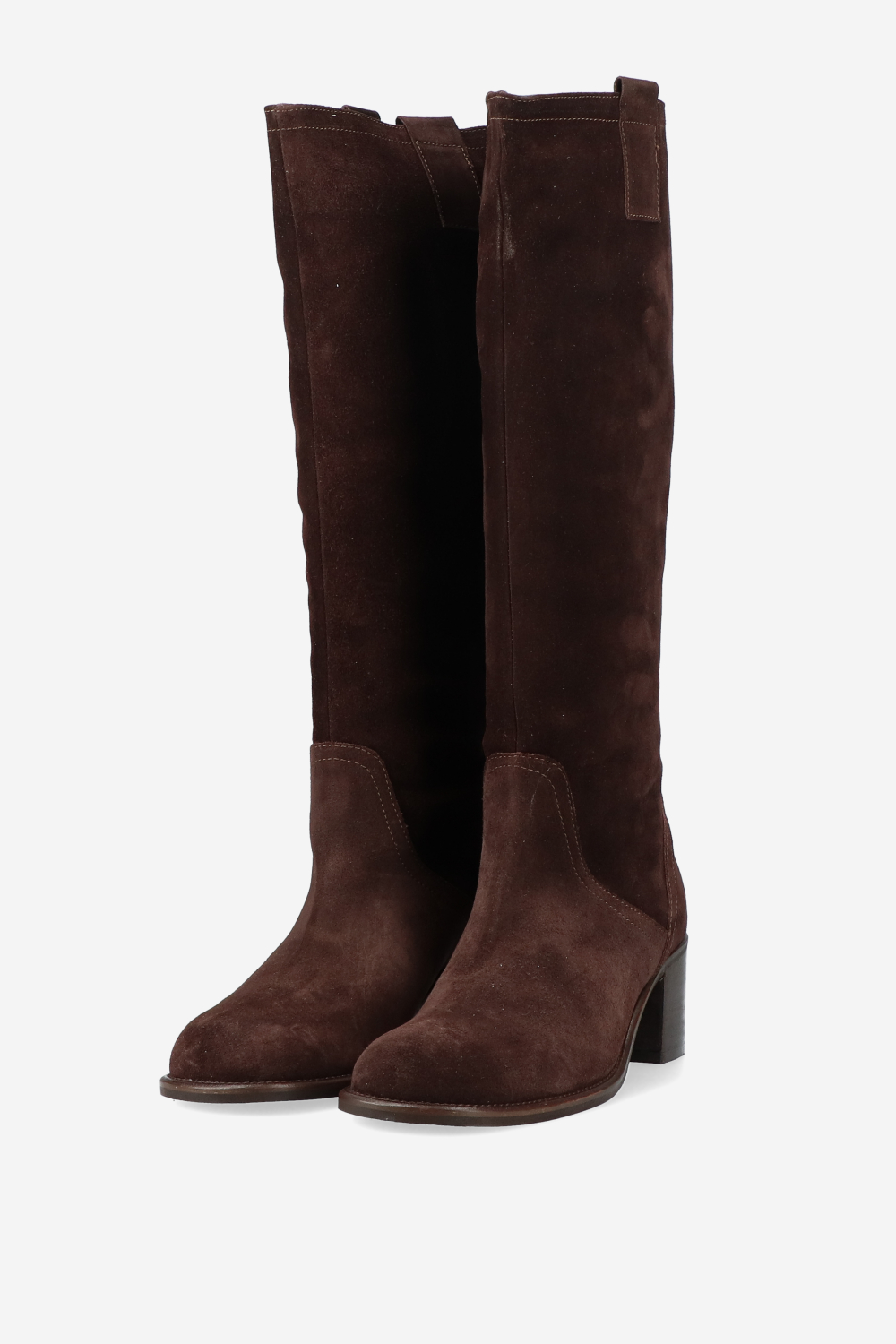 Slouchy suede high boots