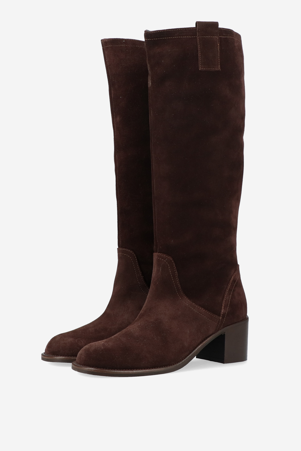 Slouchy suede high boots