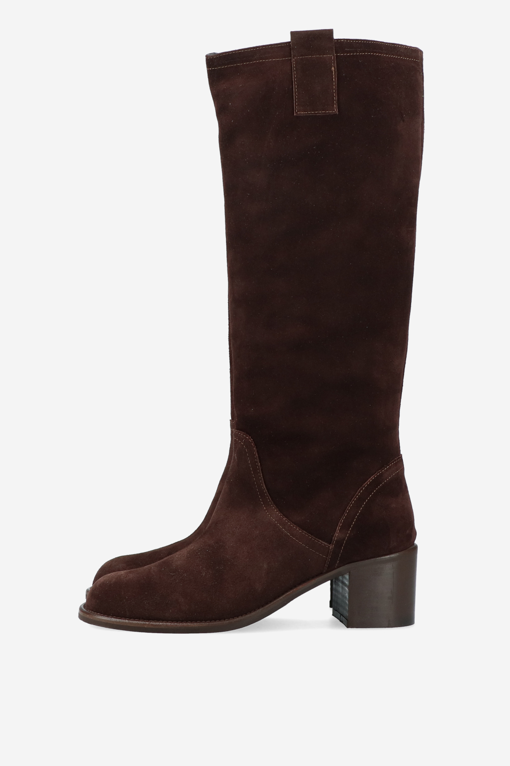 Slouchy suede high boots