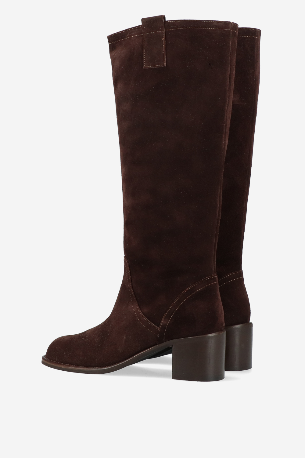 Slouchy suede high boots