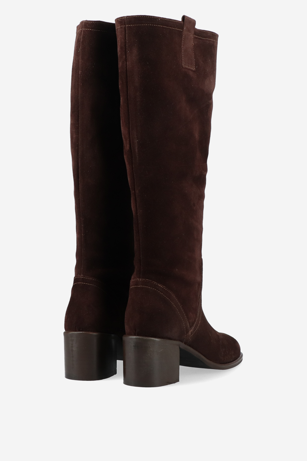 Slouchy suede high boots