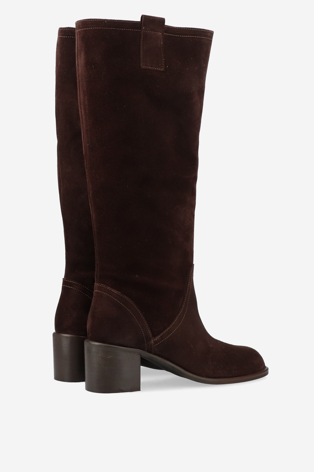 Slouchy suede high boots