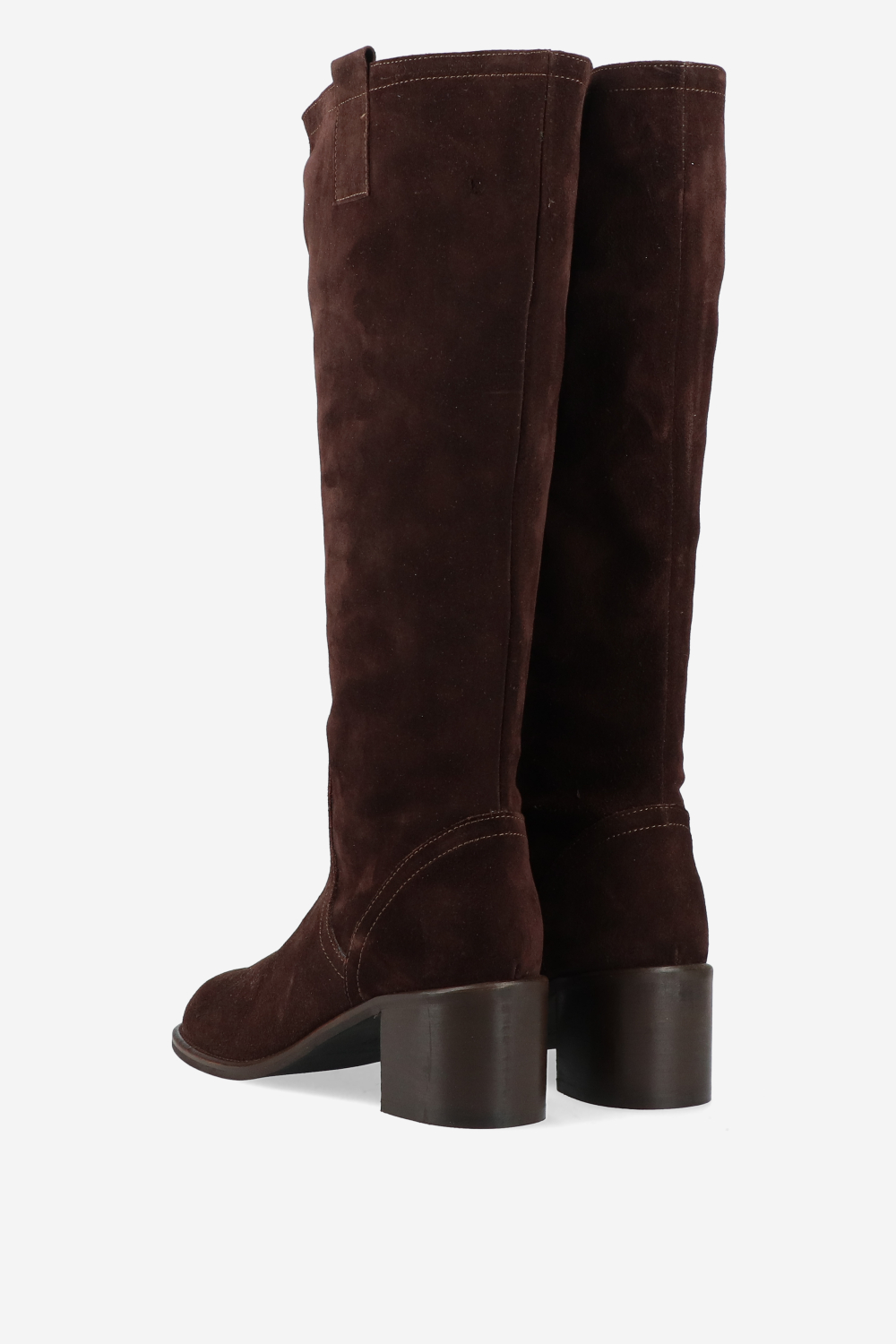 Slouchy suede high boots