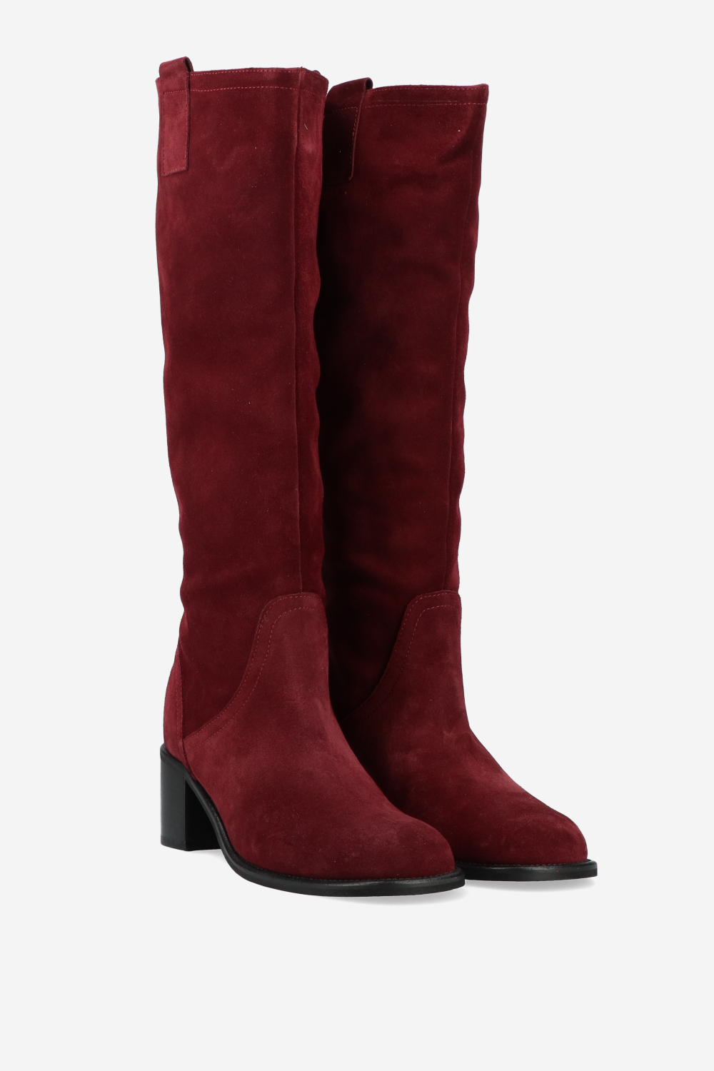 Slouchy suede high boots