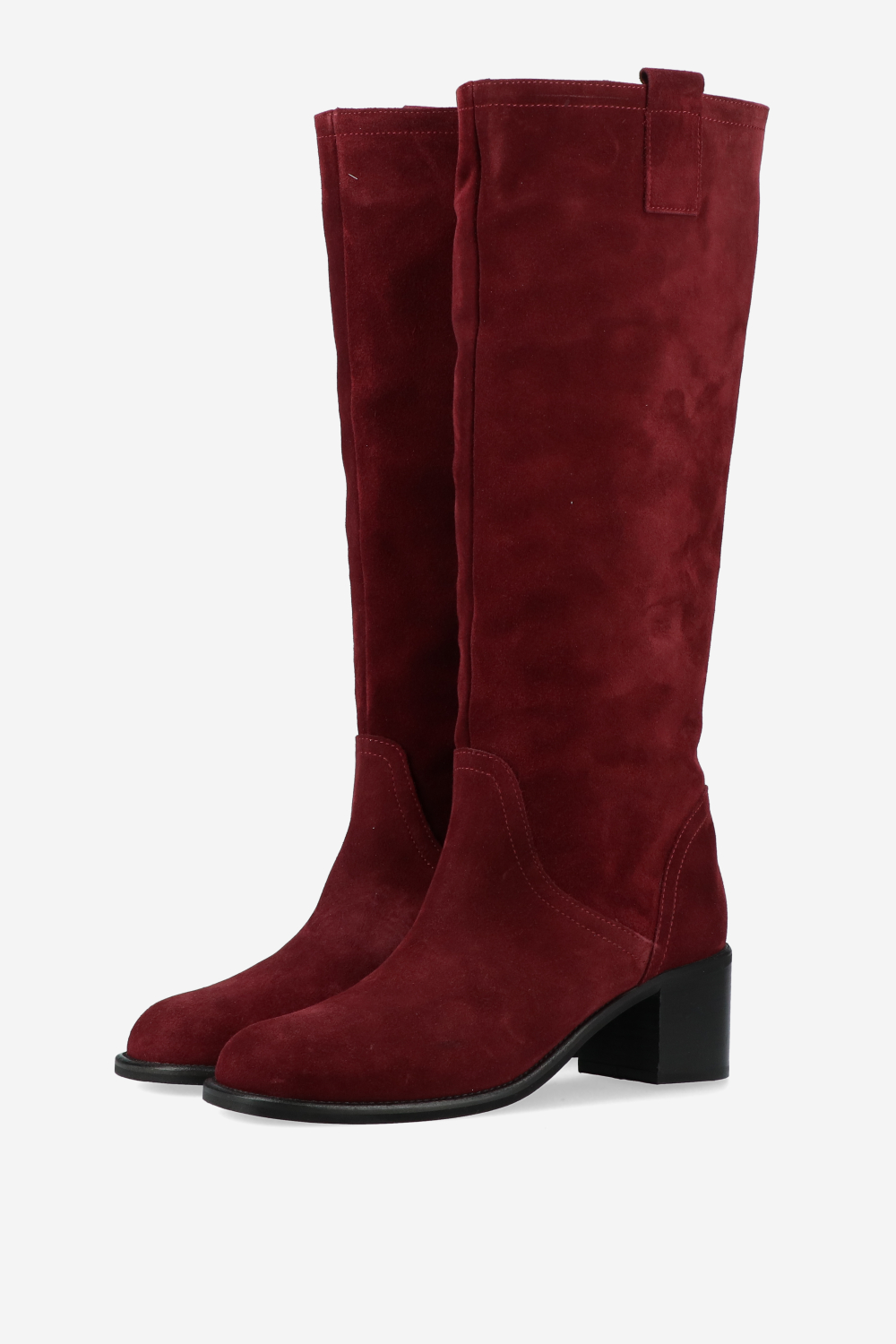 Slouchy suede high boots