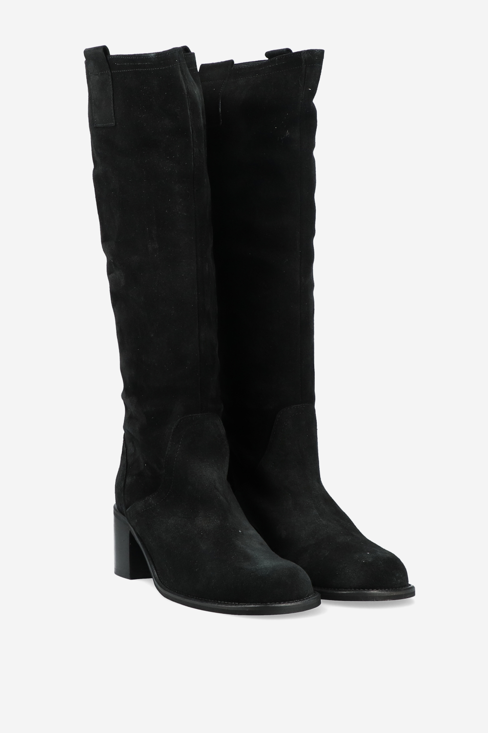 Slouchy suede high boots