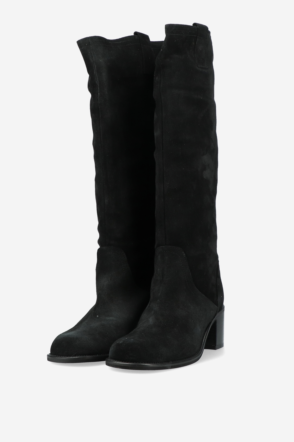 Slouchy suede high boots