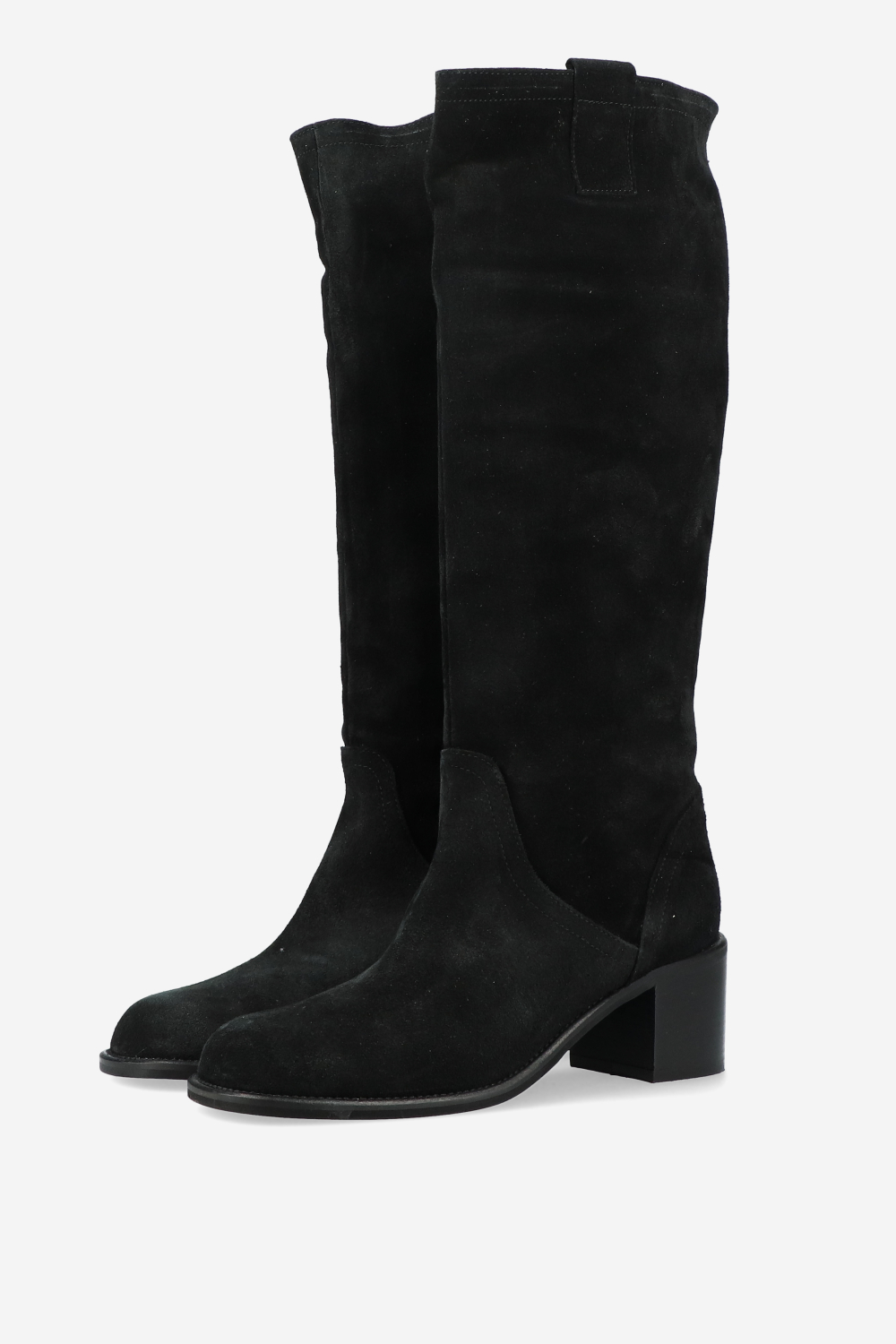 Slouchy suede high boots