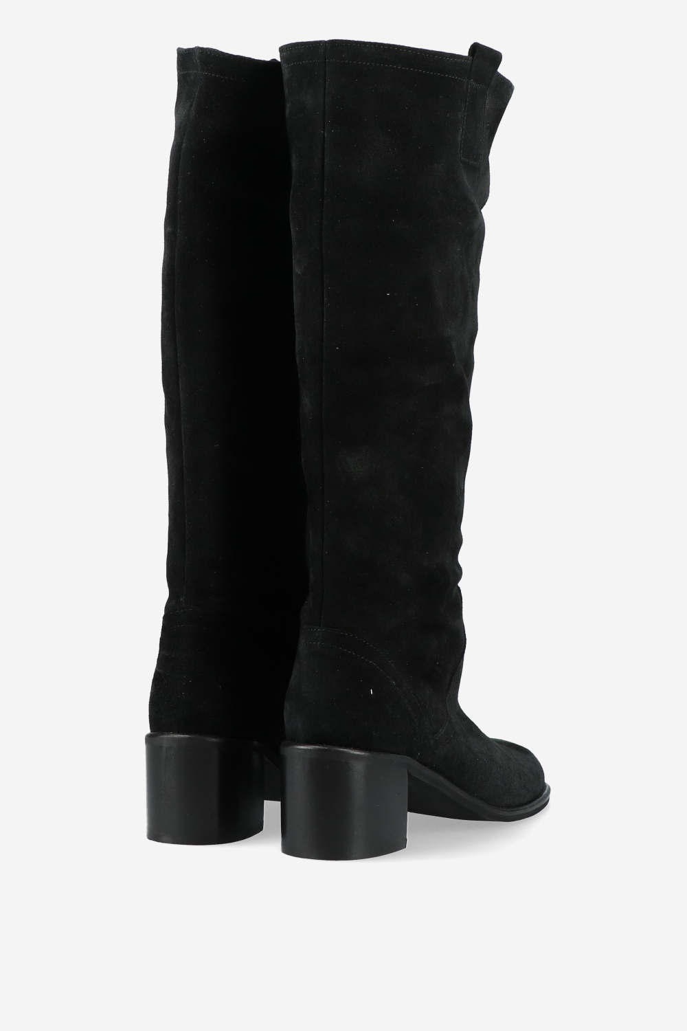 Slouchy suede high boots