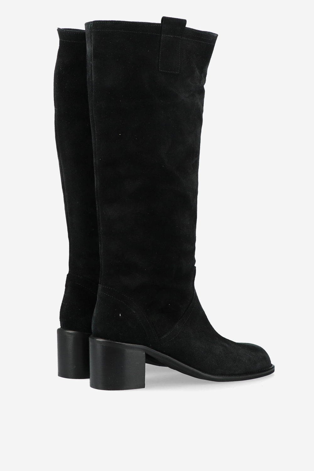 Slouchy suede high boots
