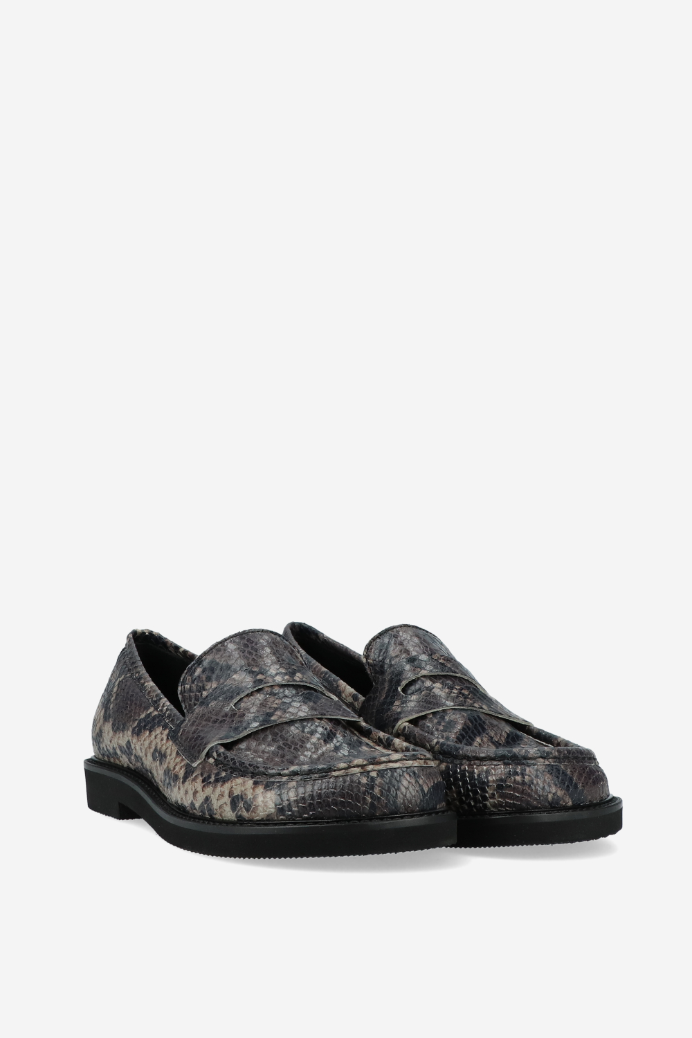 Pitone leather loafers