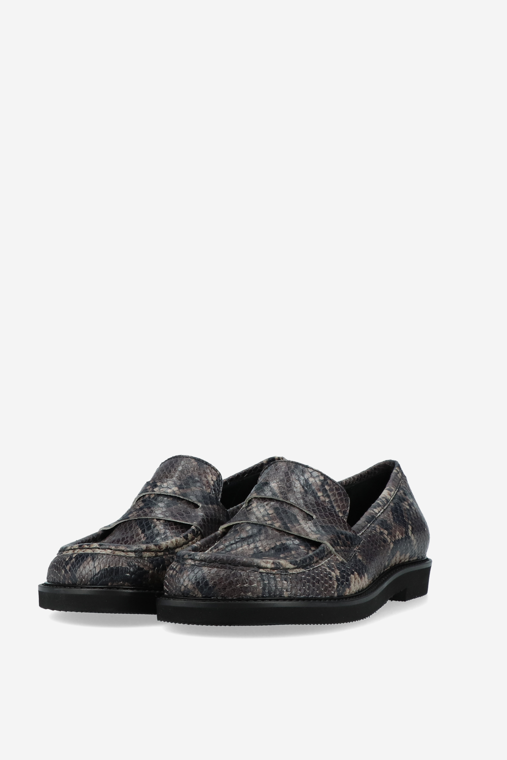 Pitone leather loafers